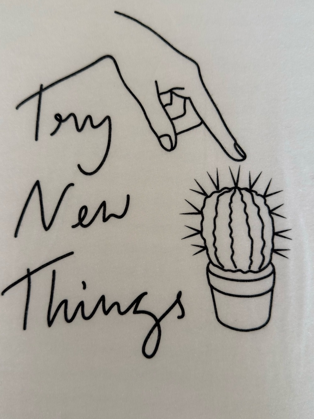 White Graphic Tee "Try New Things"🌵